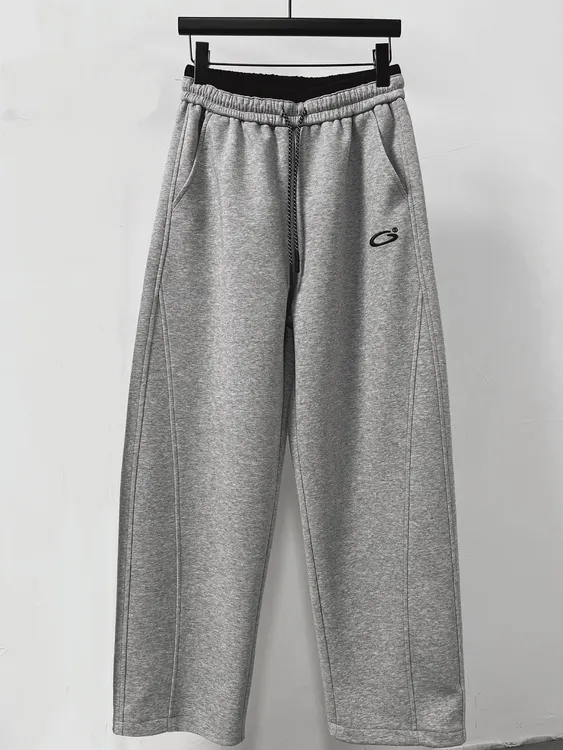 秋季加长小弯刀垂感卫裤小腰口高腰宽松休闲男女学生高个子运动裤