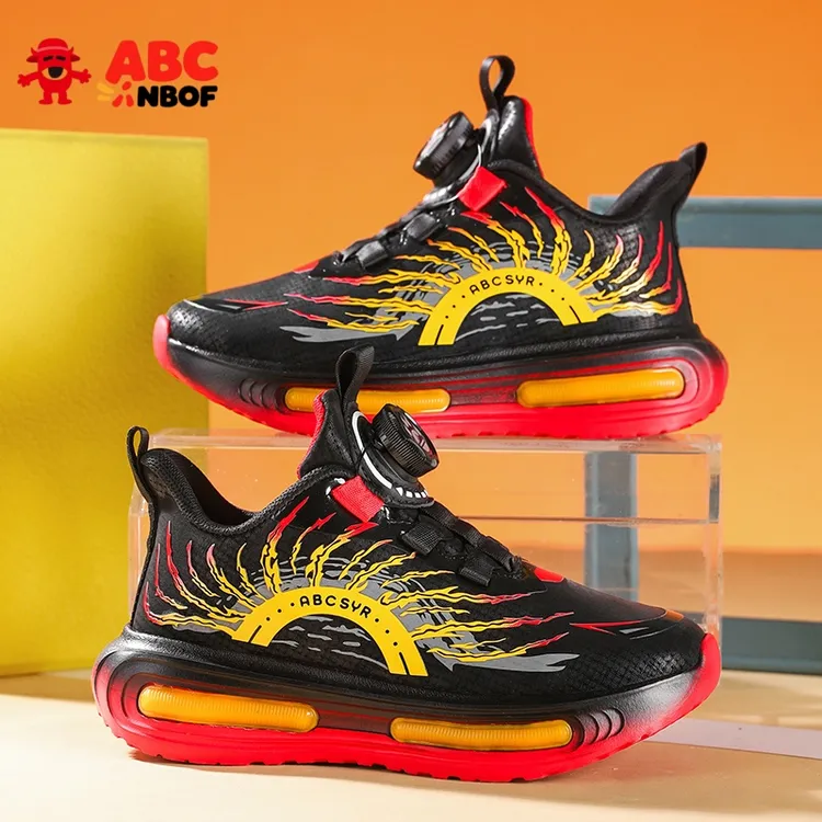 ABC NBOF儿童轻户外运动鞋春秋男童跑步鞋时尚休闲鞋防滑耐磨皮面
