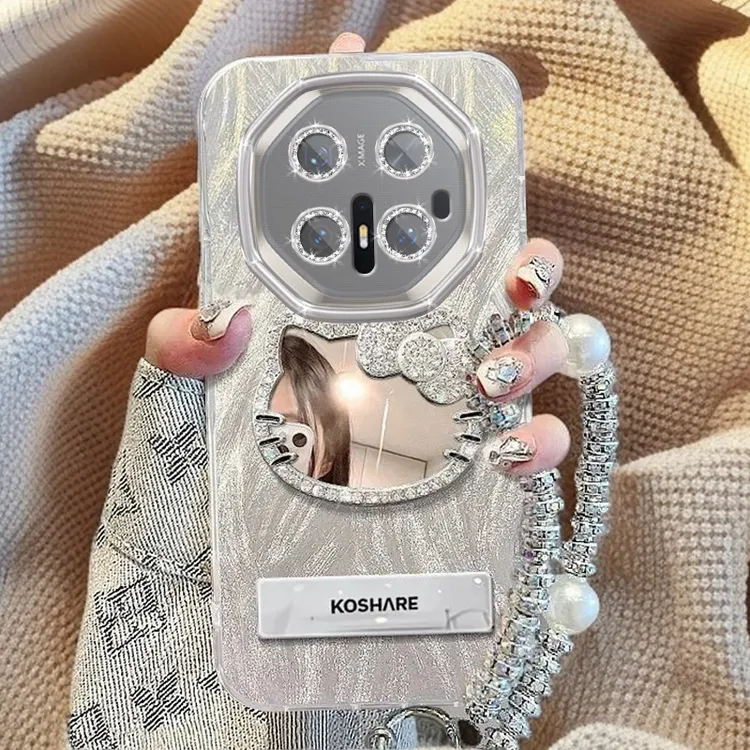 自带镜头膜华为Mate70RS非凡大师手机壳镶钻kt猫镜子全包防摔软壳