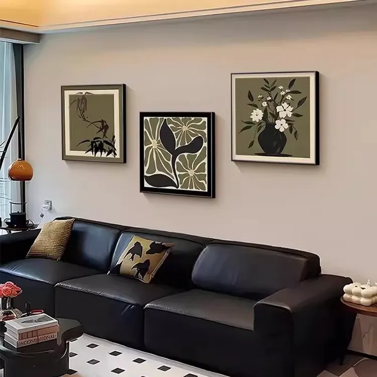 法式中古风客厅沙发背景墙装饰画小众艺术餐厅壁画高级感卧室挂画