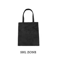 【清清】舒胡蕾 繁花疏影 单肩包黑色暗纹提花面料时尚休闲百搭国风