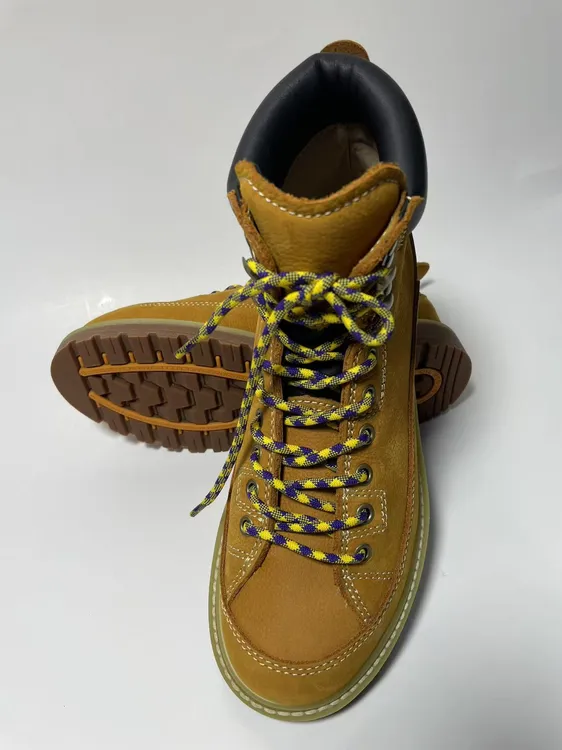 摩纳哥休闲高帮工装鞋马丁靴男款大黄靴工装靴户外干净感痞帅男鞋