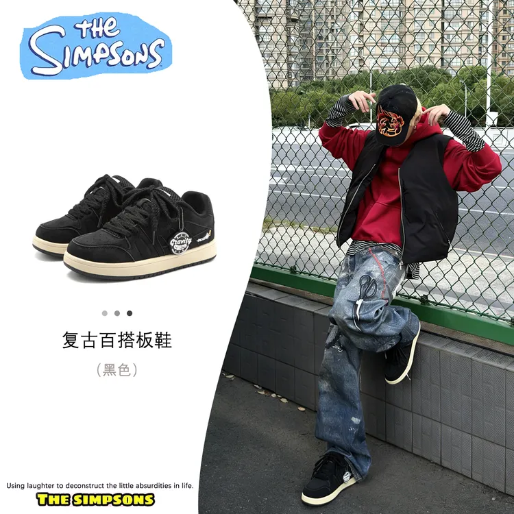 辛普森男鞋2025新款爆款冬季时尚休闲百搭学生板鞋ootd潮流休闲鞋