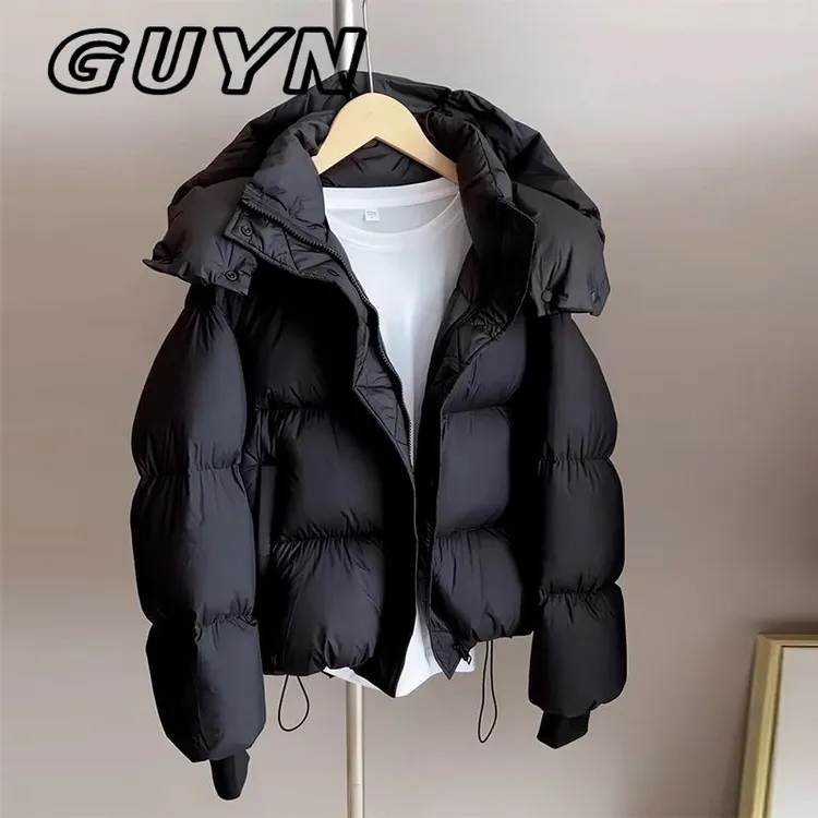GUYN短款2025新款小个子爆加厚棉衣面时尚面包服外套宽松冬季棉袄