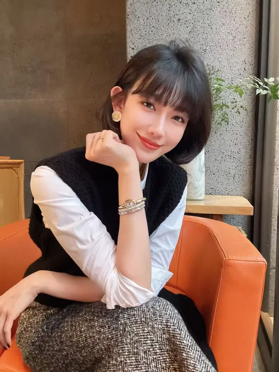 【Winnie】菠萝纹针织马甲 