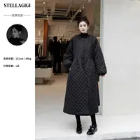 SG / 郭幂幂 AW 韩系时髦感 菱格形中长款圆领棉服WT-20242401