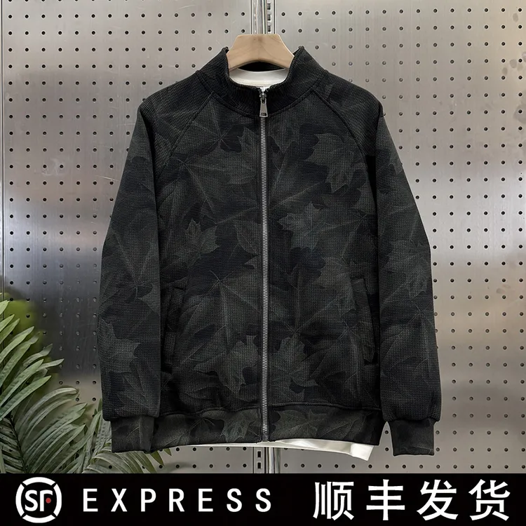 K872新款设计感开衫时尚百搭男士立领针织休闲潮流夹克外套