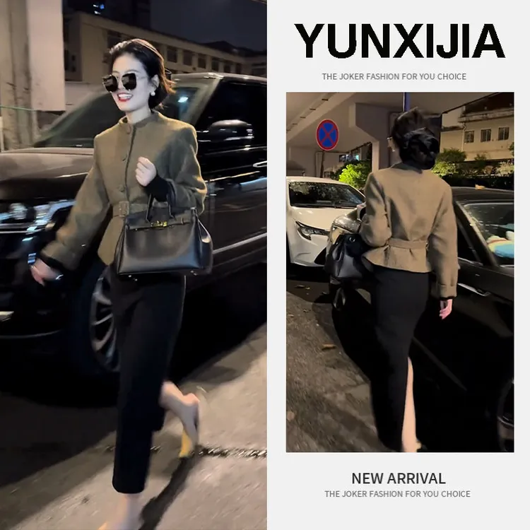 2025秋季新款时尚一整套气质洋气百搭轻熟风外套半身裙两件套