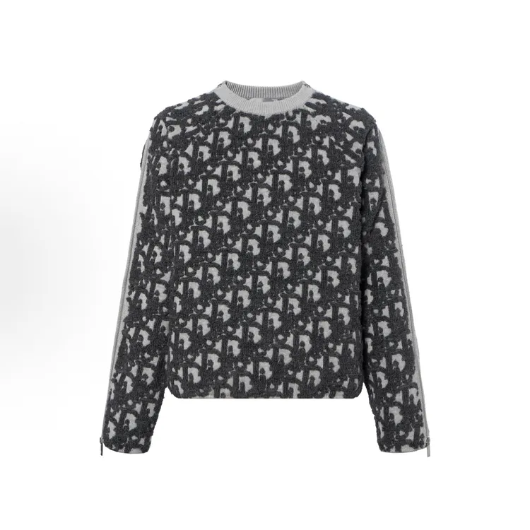 未使用 DIOR/迪奥 25秋冬新款 羊毛满logo长袖毛衣