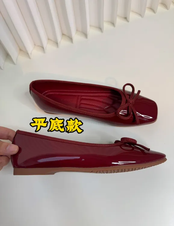 不累脚！隐形内增高小子2025春夏秋冬季浅口玛丽珍红色单鞋女