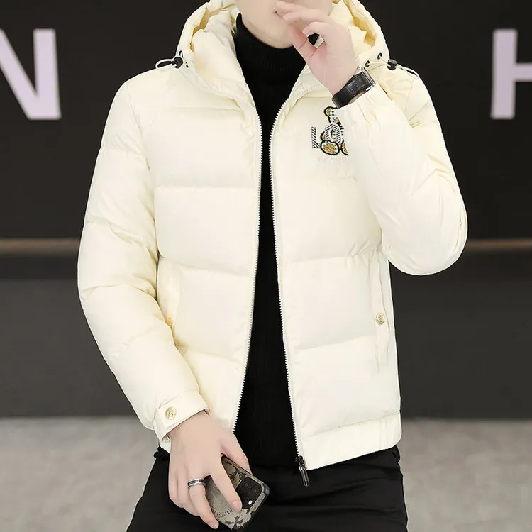 阿凯严选-欧洲站冬季新款男士潮流修身保暖时尚连帽棉服外套