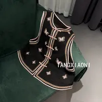 2店 订单出 【江南蝶 】重磅钉珠刺绣马甲