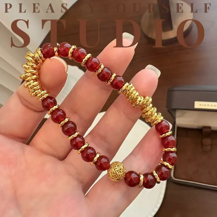 铜合金手链 「金缕烟」夏苒原创设计金色气质复古国风手链