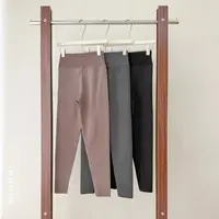 喜樂  2025人字纹AB面双层高腰暖腹提臀护膝贴片保暖裤冬季新款女