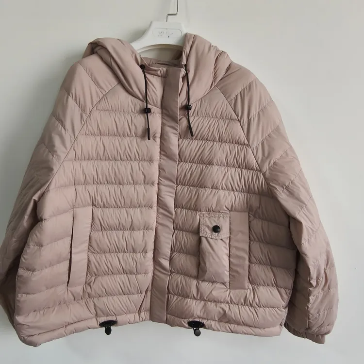 短款极排骨款 简风连帽驼绒人字纹秋冬保暖简约女士