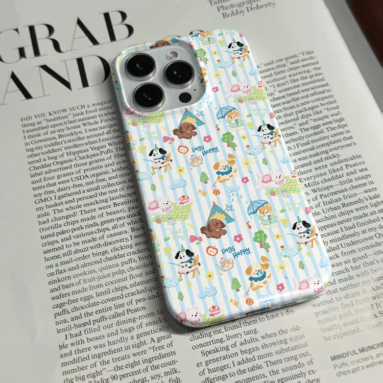 蓝条小狗适用苹果16promax手机壳iphone17pro小米15p华为vivo小众