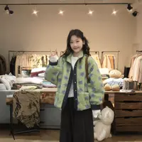 【闵笑一】蓝花 25秋冬新款百搭保暖潮牌女装高级感洋气外套上衣