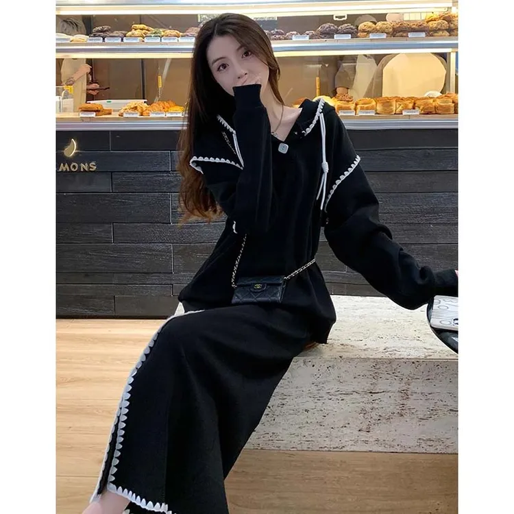 【木子】【两件套】套装女韩系减龄休闲高级感chic卫衣半身裙HY0060