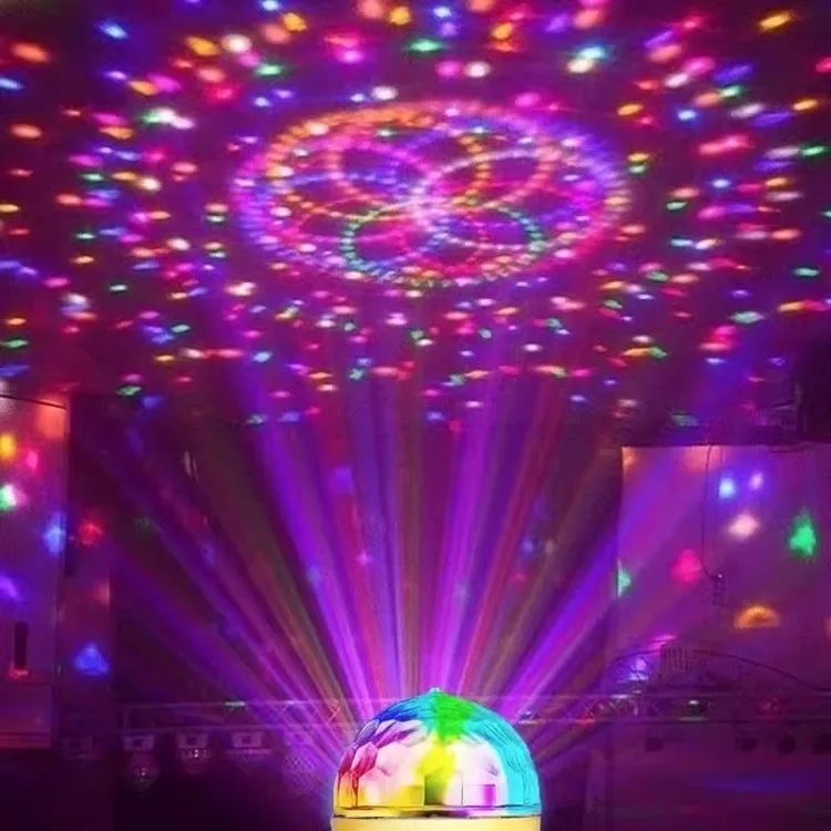 气氛灯家用闪光灯旋转七彩灯水晶魔球灯跳舞灯镭射灯蹦迪酒吧