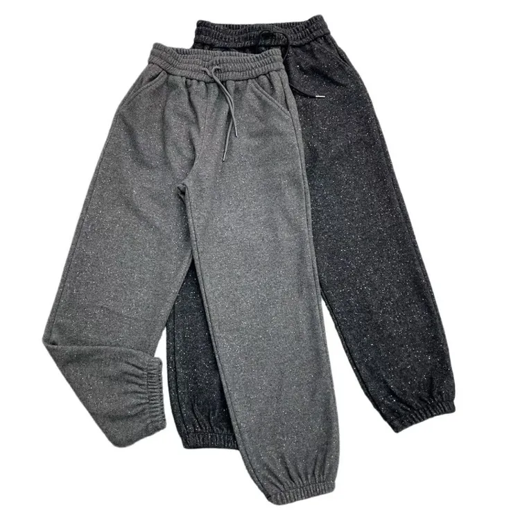 9980冬季新款星空加绒宽松显瘦时尚洋气百搭休闲裤