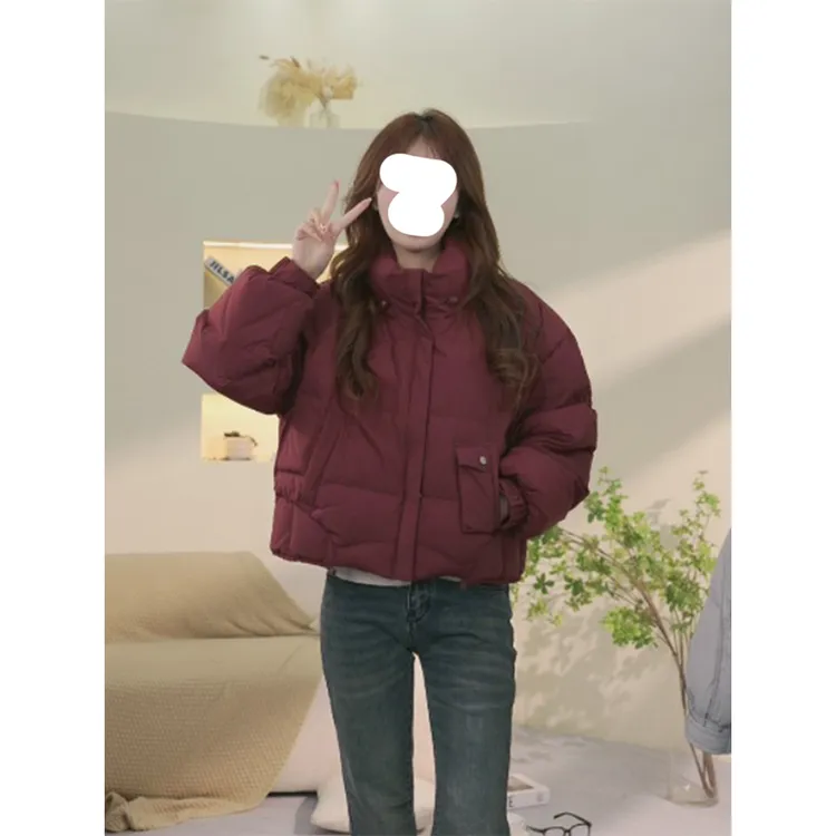冬季短款棉衣棉服女2025新款韩版加厚小个子巨好看立领面包服外套