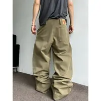 dannyandzee秋季复古百搭做旧废土风重水洗帆布毛边工装套装771