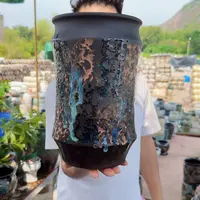 紫砂花盆口19高31（一个束腰武姹寂