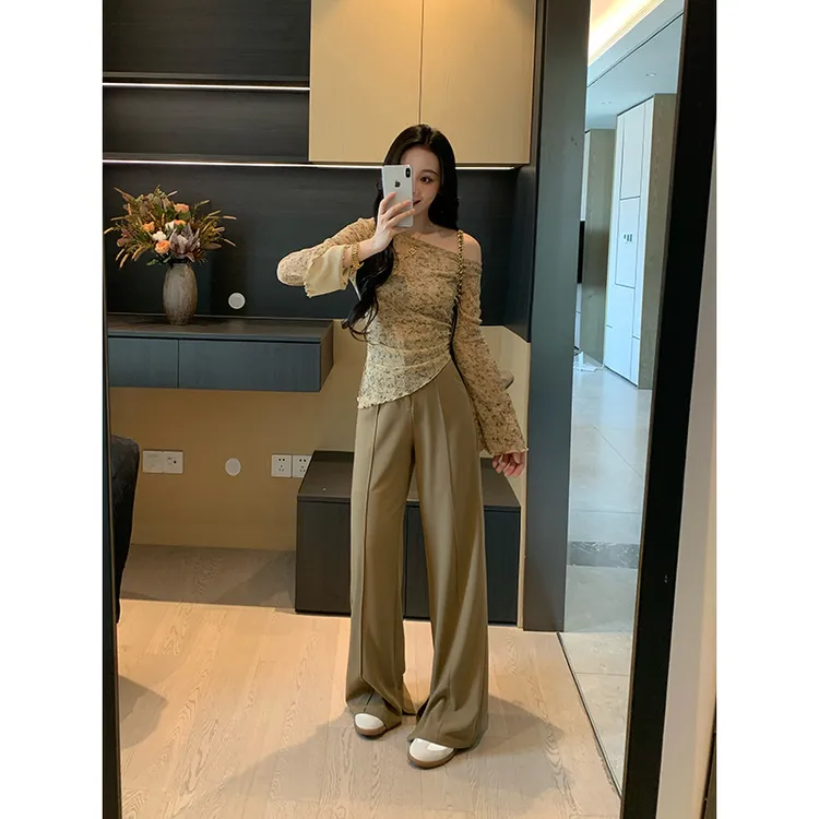 XINYI【秋日画廊】秋季扎染小衫+西装裤女X625E13748/X625K13815