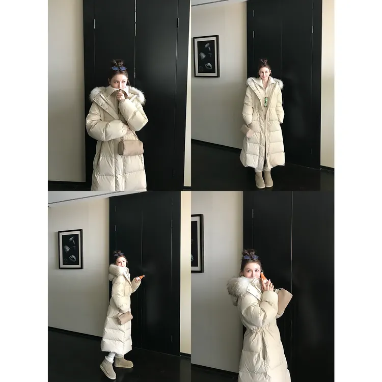 Skk Store 'Mon*ler在逃公主'过冬！貉子毛领90白鸭绒三防羽绒服