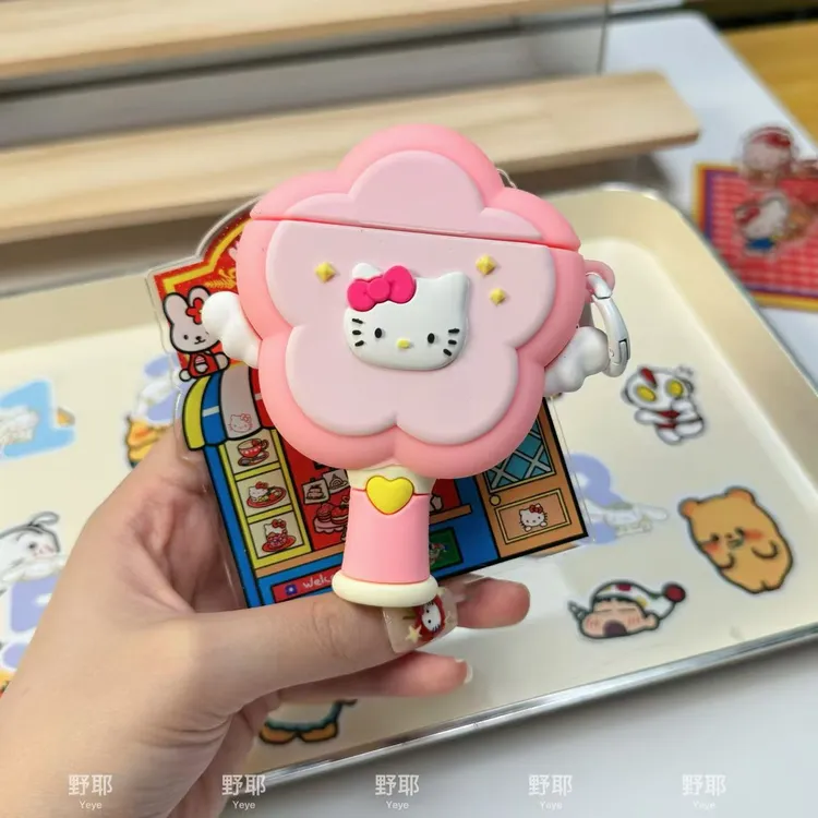 new耳机壳+蓝牙耳机 硅胶透明三丽鸥chilkawa可爱耳机壳