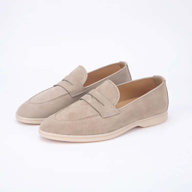 2025新款磨砂男士休闲皮鞋百搭透气舒适轻便低帮平底乐福鞋增高鞋