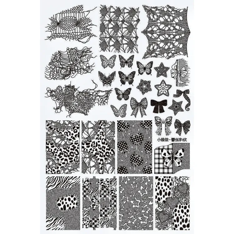 【软钢】爆款免手绘钢板格纹空间法式印花工具【磨砂面】