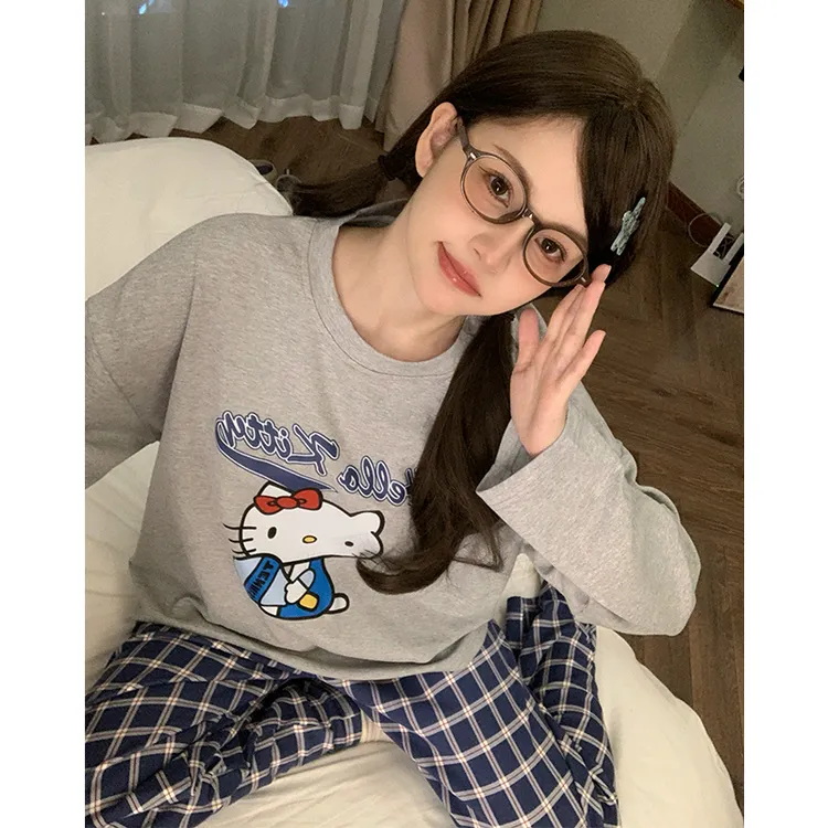 春秋季女大睡衣女款爆款2025新款宽松舒适可外穿长袖家居服两件套