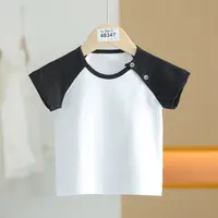 【半价q仓-唐长老自营】货号48347童装新款简约休闲T恤D七