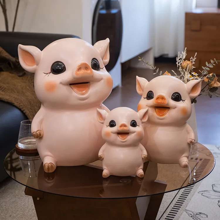 新款小猪存钱罐只进不出大容量储钱罐大号摆件儿童男女孩生日礼物