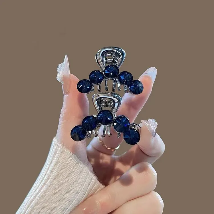 闪亮鲨鱼夹女麻花辫顶夹头饰发夹高级感小抓夹发饰夹子女发卡YY2