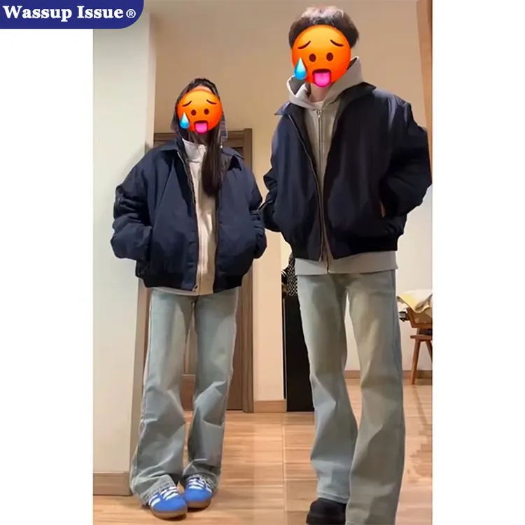 WASSUP ISSUE美式潮牌飞行员夹克男款春季教练夹克休闲情侣外套