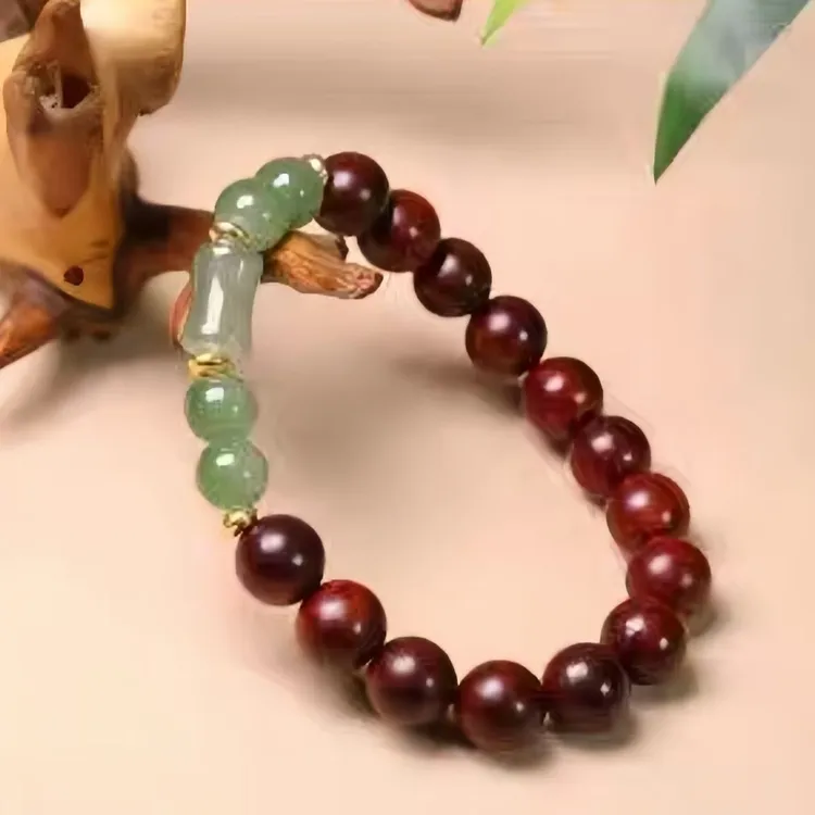 手链 S0294-紫色单圈手串1.0cm+竹节隔珠