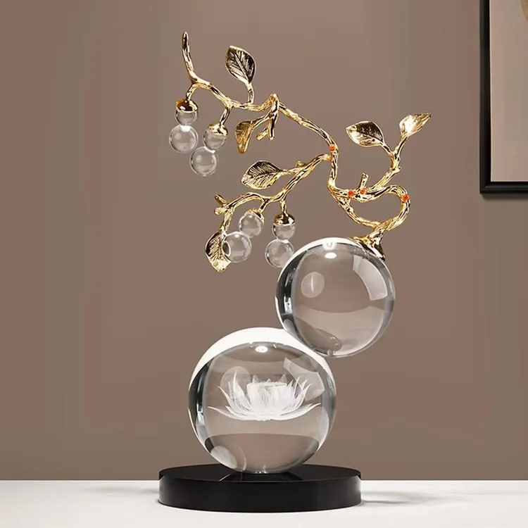 现代轻奢新中式招财葫芦柿摆件客厅电视柜酒柜装饰品摆件