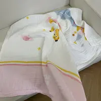 【微瑕】136*105cm 高克重宝宝棉纱洗澡浴巾柔软吸水h9222