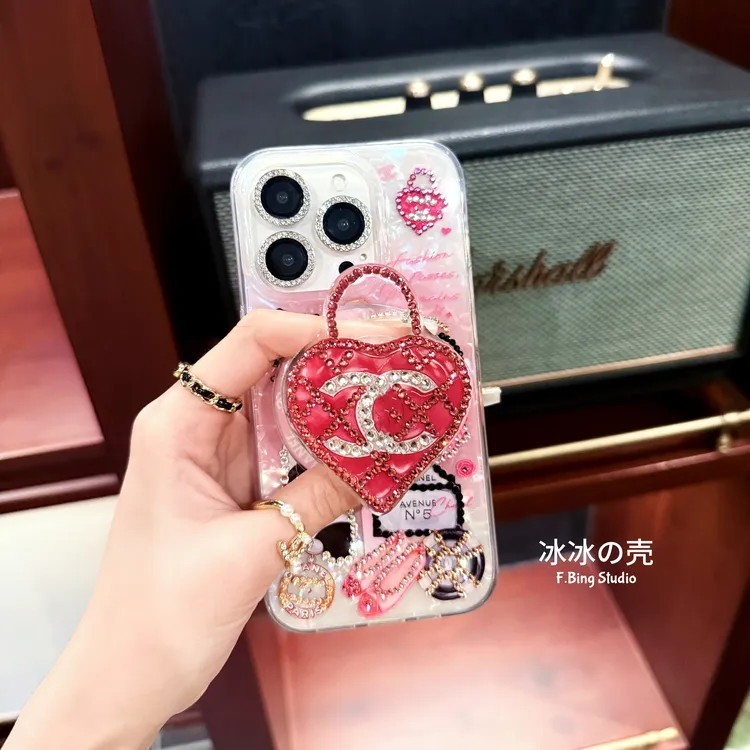 高定点钻香风韦雪同款磁吸适用iPhone17pro苹果16/15/14/13手机壳