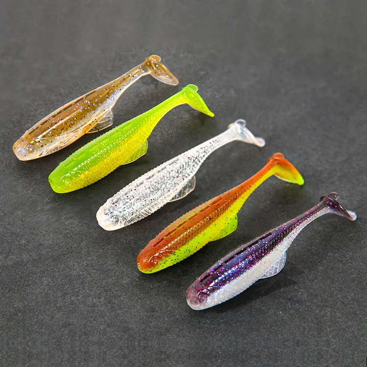 软饵时代小懒鱼T尾 t尾浮水软饵浮水t尾鲈鱼鳜鱼铅头钩软饵