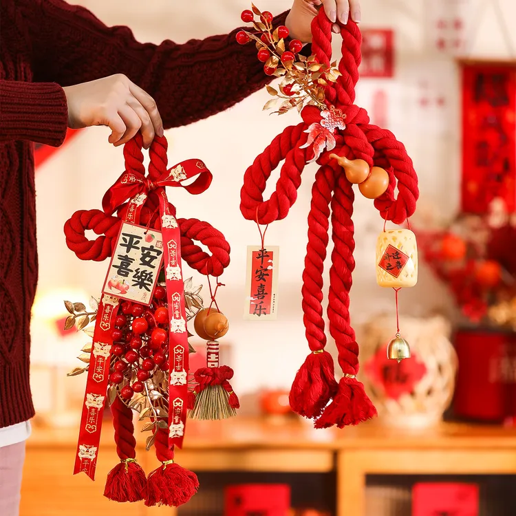 乔迁之喜装饰用品入户门把手万字结挂件新居新房搬家入宅仪式布置