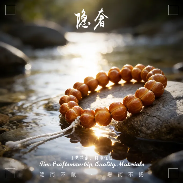 16-18mm+爱心屁桃猴头手串高档文玩猴头屁桃女巫手串柯基屁桃