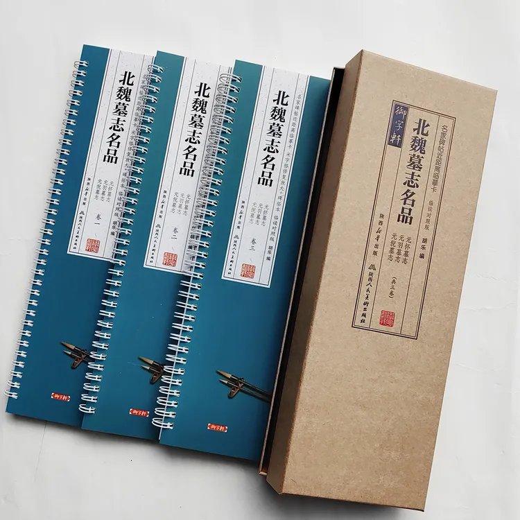 北魏墓志名品  元怀墓志*元羽墓志*元倪墓志 3卷 黄盒装 临摹字卡