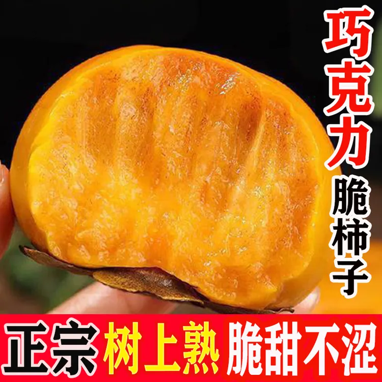 正宗阳丰巧克力冰糖心甜脆柿子当季新鲜水果3/5斤生吃脆甜不涩