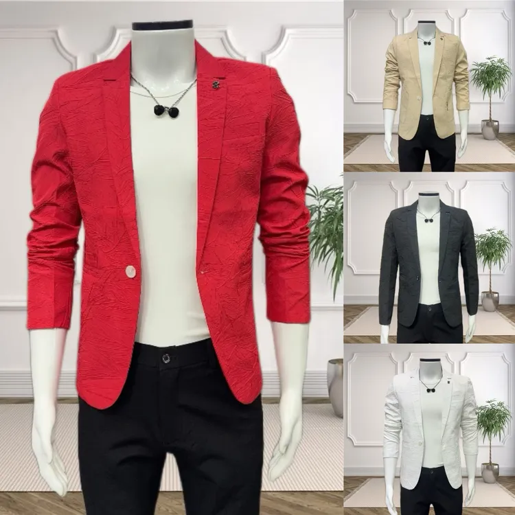 高级感男士西服2025秋季新款修身潮流帅气西服上装小西服修身外套