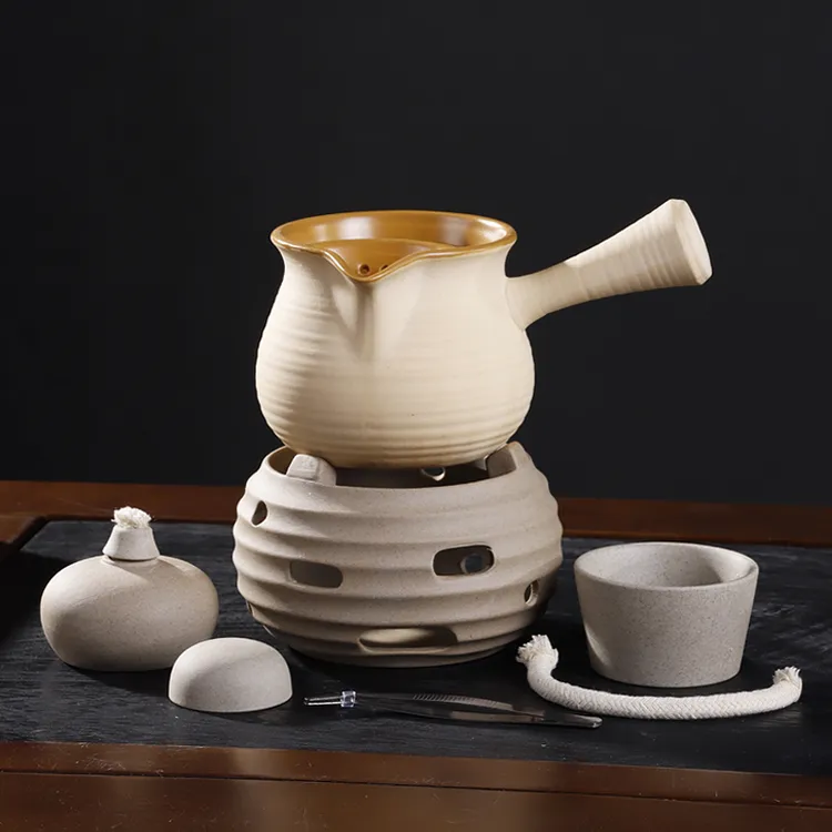 陶瓷明火煮茶炉温茶炉酒精灯加热酒精炉煮茶器室内围炉煮茶壶套装