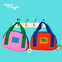 wigglewiggle折叠旅行包便当包百搭轻便字母文字日韩纯色