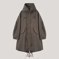 FAUES 风渡 定织棉厚织色织马赛克肌理羊毛内胆文艺休闲宽松风衣